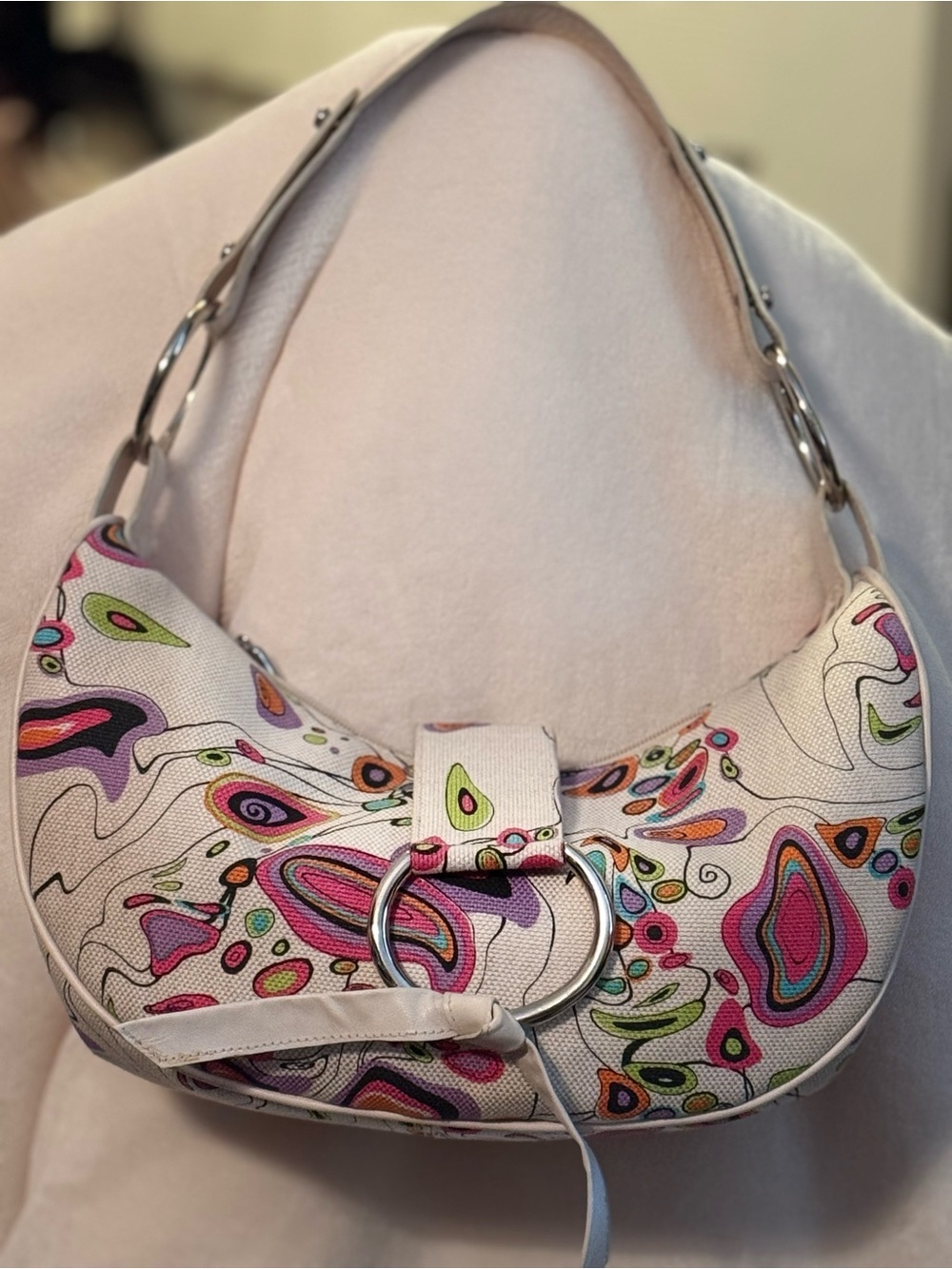 Stuart Weitzman hobo Y2K Abstract Shoulder Bag made in Spain